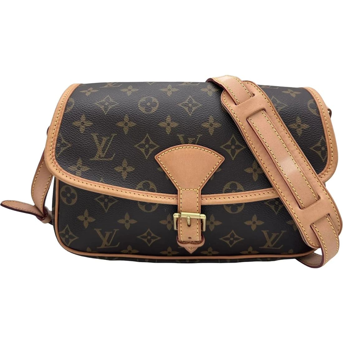 LOUIS VUITTON BROWN MONOGRAM CANVAS SHOULDER BAG: LOUIS VUITTON Brown Monogram Canvas Shoulder Bag Brand: LOUIS VUITTON Type/Style: Handbag Material: Monogram Canvas Color: brown Size: W: 27cm / H: 18cm / D: 8cm Accessories: None Accessories Notice: