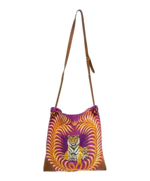 HERMES PM SILKY CITY ROYAL TIGER: HERMES PM Silky City Royal Tiger Brand: HERMES Type/Style: Handbag Material: Silk X Leather Color: Purple X Leather Size: H:34.0cm / W:32.0cm Accessories: None Accessories Notice: When purchasing
