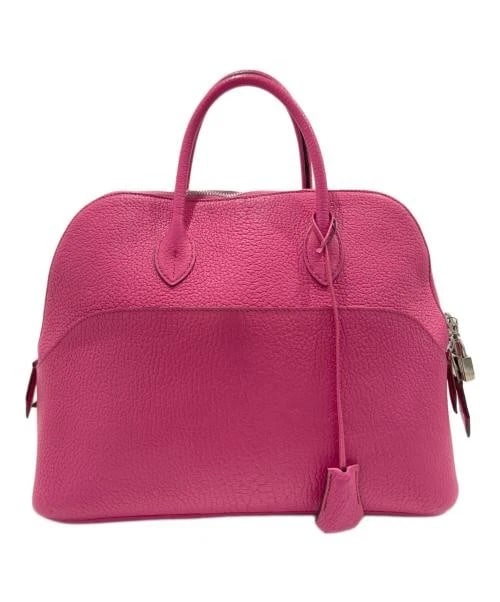 HERMES BOLIDE IN CHEVRE MYSORE LEATHER PINK: HERMES Bolide in Chevre Mysore Leather Pink Brand: HERMES Type/Style: Handbag Material: Chevre Misore Color: Pink / Silver Hardware Size: H:25.0cm / W:32.0cm / D:12.0cm Accessories: None Accessories