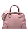 LOEWE AMAZONA 75 SMALL: LOEWE Amazona 75 Small Brand: LOEWE Type/Style: Handbag Material: Leather Color: Pink With Gold Hardware Size: H:15cm / W:22cm / D:10cm Accessories: None Accessories Notice: When purchasing pre-owned