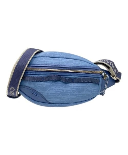 CHRISTIAN DIOR SCARAB OBLIQUE PATTERN WAIST BAG: Christian Dior SCARAB Oblique Pattern Waist Bag Brand: Christian Dior Type/Style: Handbag Material: Leather X Nylon Canvas Color: Blue Size: / W:20.0cm / D:5.0cm Accessories: None Accessor