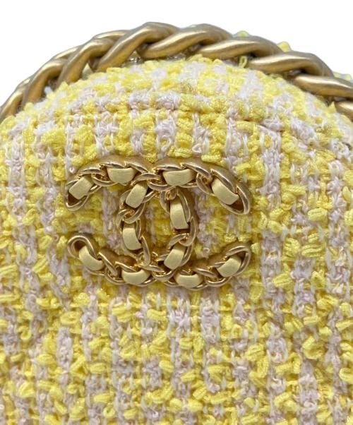 CHANEL COCO MARK TWEED SHOULDER POUCH - 6