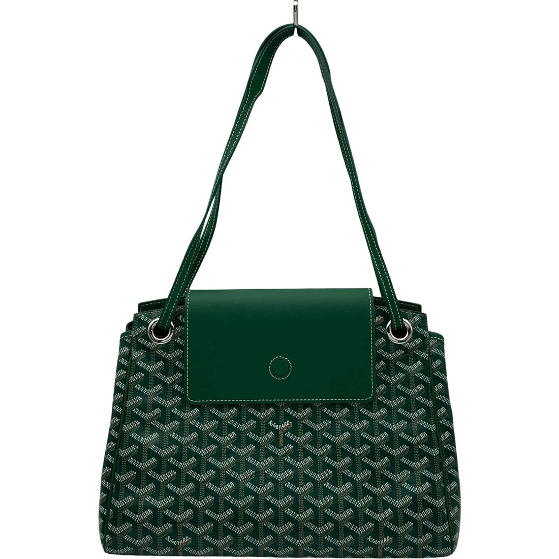GOYARD LUETTE PM GREEN PVC/CALF SHOULDER BAG: GOYARD Luette PM Green PVC/Calf Shoulder Bag Brand: GOYARD Type/Style: Handbag Material: Polyvinyl Chloride/Calf Color: green Size: W: 30.5cm / H: 24cm / D: 12cm Accessories: None Accessories Notice: