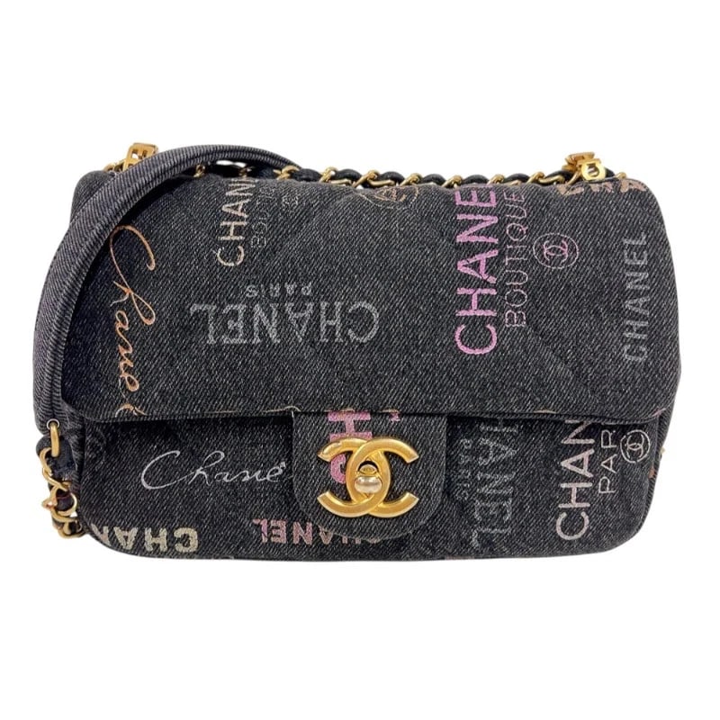 CHANEL DENIM SMALL FLAP BAG DENIM SHOULDER BAG: CHANEL Denim Small Flap Bag Denim Shoulder Bag Brand: CHANEL Type/Style: Handbag Material: Denim Color: Black // GD Hardware Size: W: 22cm / H: 14cm / D: 7cm Accessories: None Accessories