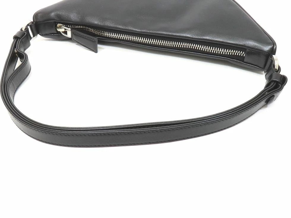 PRADA TRIANGLE CALF LEATHER SHOULDER BAG - 6