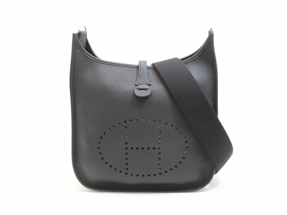 HERMES SHW BLACK EVELYNE III PM SHOULDER BAG: HERMES SHW Black Evelyne III PM Shoulder Bag Brand: HERMES Type/Style: Handbag Material: Taurillon Clemence Black Color: Black Size: H 20cm ? W 18cm ? G 9cm Accessories: None Accessories Notice: When