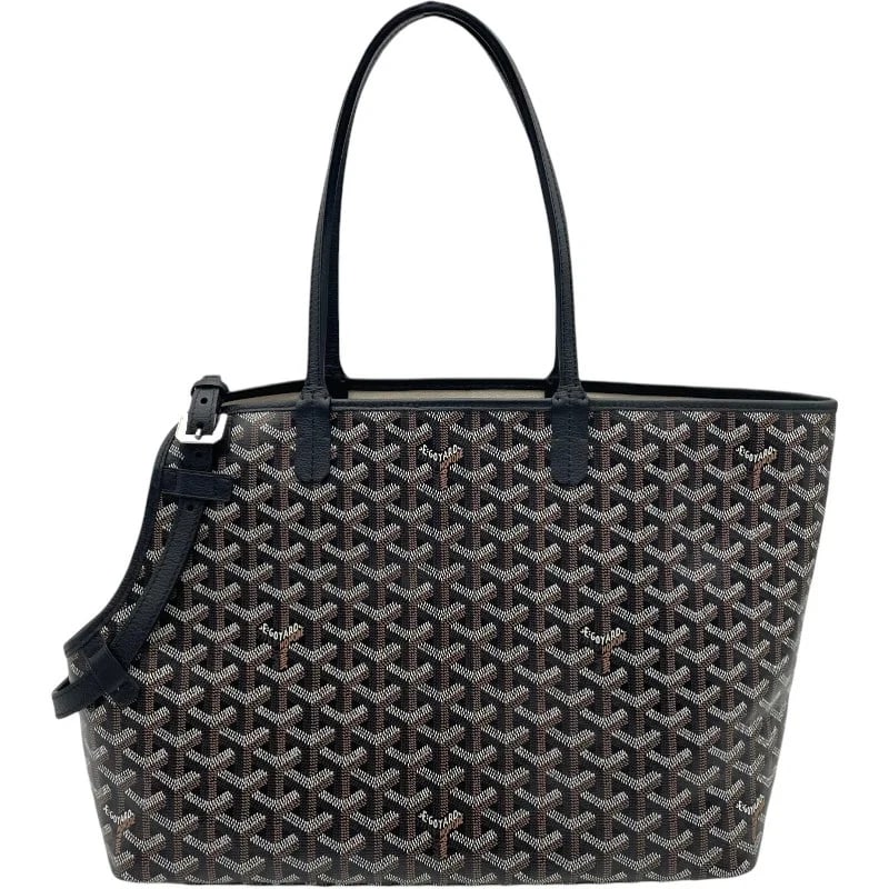 GOYARD SAINT LOUIS BLACK GOYARDINE CANVAS TOTE: GOYARD Saint Louis Black Goyardine Canvas Tote Brand: GOYARD Type/Style: Handbag Material: Goyardine Canvas Color: black Size: W: 35cm / H: 26.5cm / D: 15cm Accessories: None Accessories Notice: When