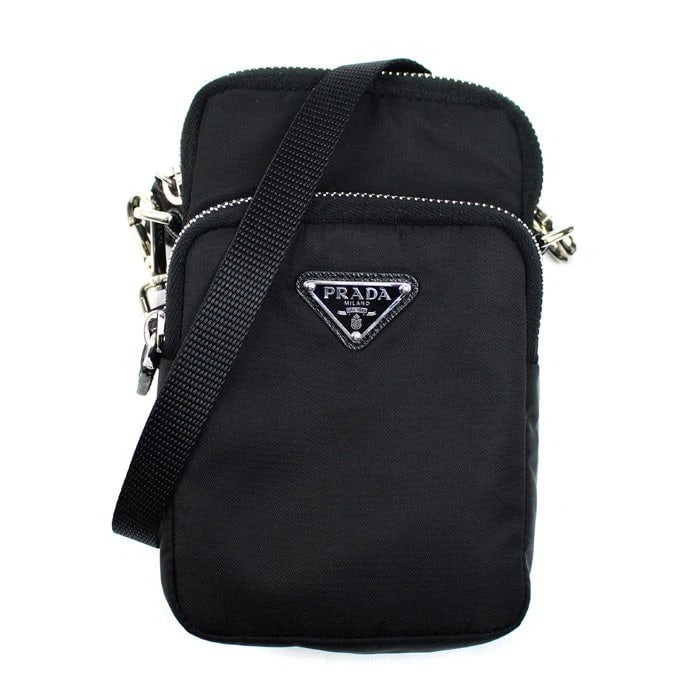 PRADA PHONE CASE SHOULDER BAG: PRADA Phone Case Shoulder Bag Brand: PRADA Type/Style: Handbag Material: Nylon Color: Black Size: W10.5cm x H17cm x D3.5cm Accessories: None Accessories Notice: When purchasing pre-owned g