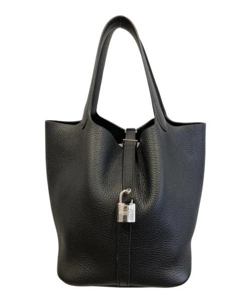 HERMES PICOTIN LOCK MM U STAMP CLEMENCE LEATHER: HERMES Picotin Lock MM U Stamp Clemence Leather Brand: HERMES Type/Style: Handbag Material: Taurillon Clemence Color: Black Size: H:20.0cm / W:17.0cm / D:21.0cm Accessories: None Accessori