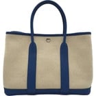 HERMES PARTY TPM Z STAMP BLUE SHW TOILE: HERMES Party TPM Z Stamp Blue SHW Toile Brand: HERMES Type/Style: Handbag Material: Toile Color: Blue / SV Hardware Size: W: 30cm / H: 21cm / D: 13cm Accessories: None Accessories Notice: