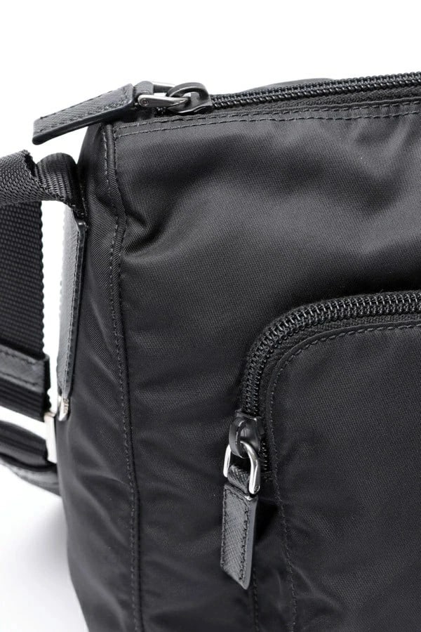 PRADA SHOULDER BAG NYLON BLACK - 6