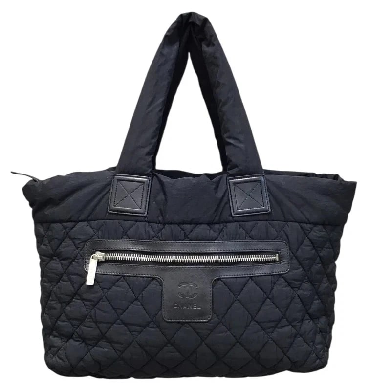 CHANEL COCO TOTE BLACK NYLON: CHANEL Coco Tote Black Nylon Brand: CHANEL Type/Style: Handbag Material: Nylon Color: black Size: W: 37cm / D: 17cm Accessories: None Accessories Notice: When purchasing pre-owned goods, please refer