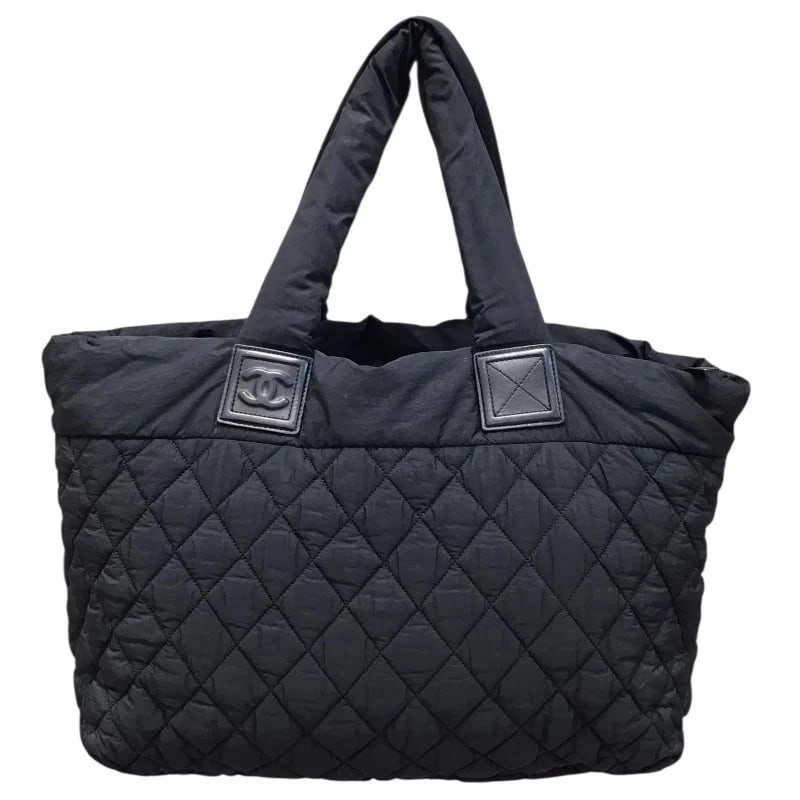 CHANEL COCO TOTE BLACK NYLON - 4
