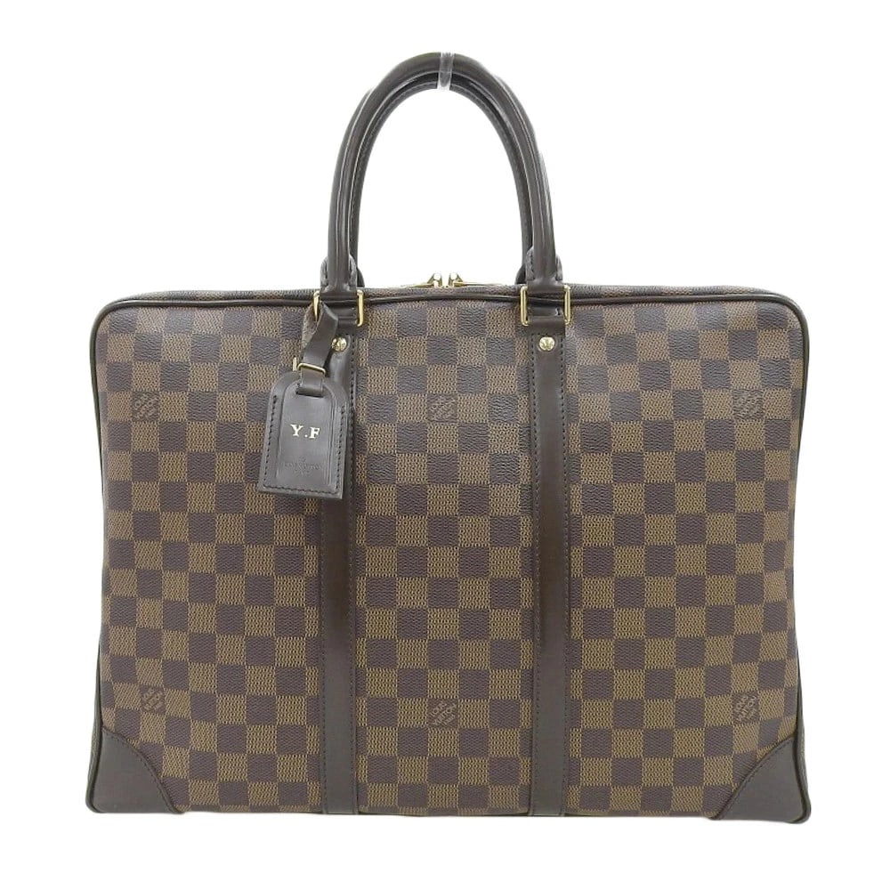 LOUIS VUITTON PORTE-DOCUMENTS VOYAGE BUSINESS BAG EBENE: LOUIS VUITTON Porte-Documents Voyage Business Bag Ebene Brand: Louis Vuitton Type/Style: Business Bag Material: Damier Color: Brown Size: W:40cm / H:30cm / D:6.5cm Accessories: None Accessories