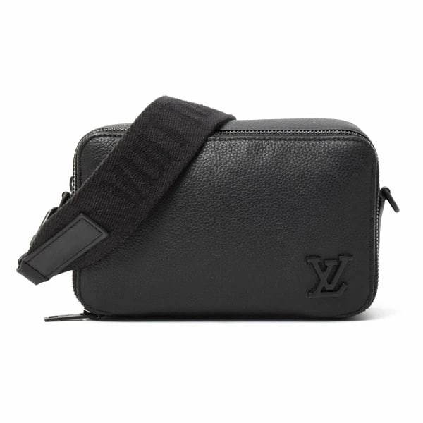 LOUIS VUITTON LV AEROGRAM ALPHA WEARABLE WALLET SHOULDER BAG: Louis Vuitton LV Aerogram Alpha Wearable Wallet Shoulder Bag Brand: LOUIS VUITTON Type/Style: Handbag Material: none Color: Exterior Color Noir Size: H:11cm ? W:18cm ? D:6cm Accessories: None