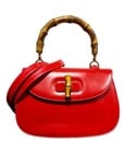 GUCCI BAMBOO HANDLE SHOULDER BAG: GUCCI Bamboo Handle Shoulder Bag Brand: GUCCI Type/Style: Handbag Material: Leather Color: Red Size: H:16.0cm / W:26.5cm / D:10.5cm Accessories: None Accessories Notice: When purchasing pr