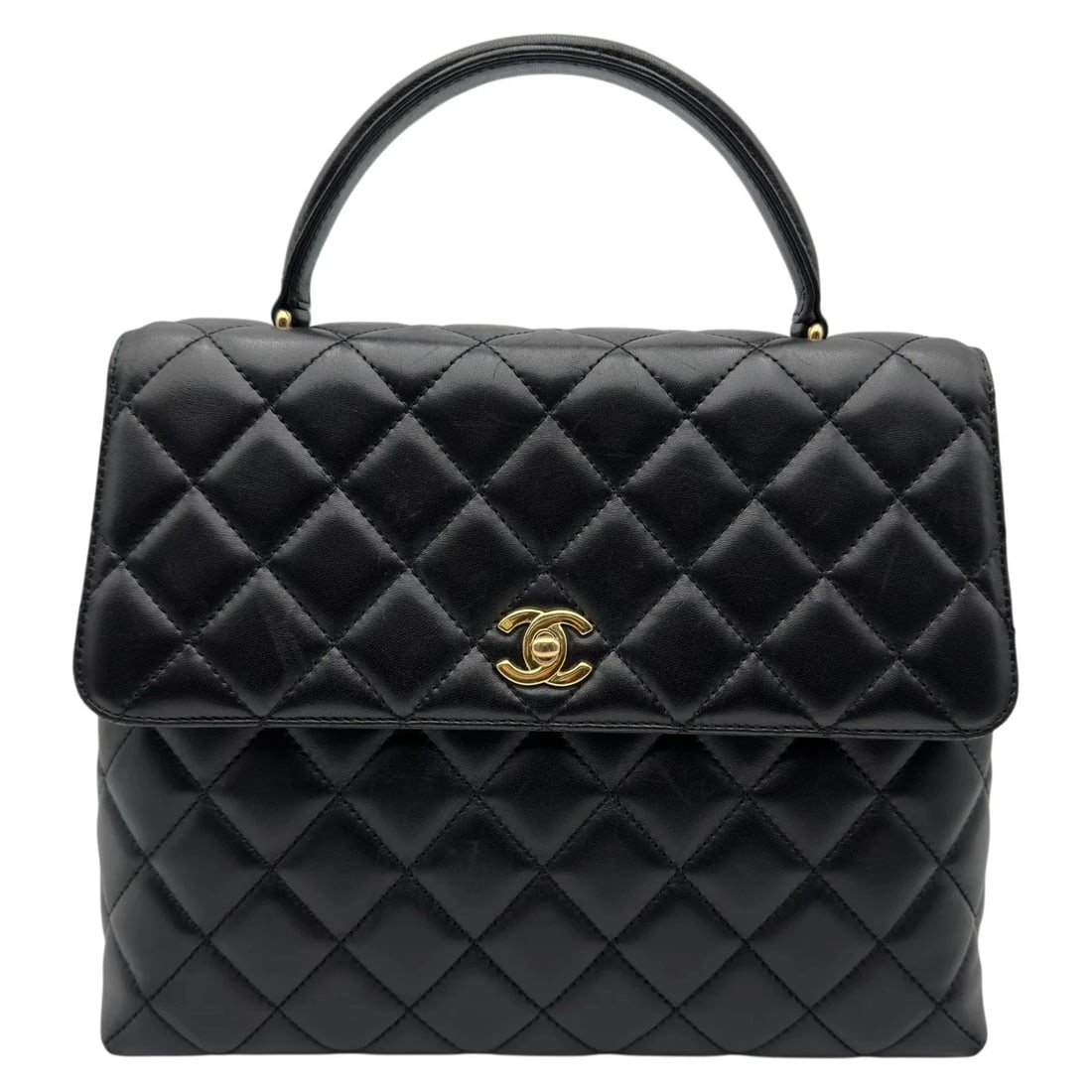 CHANEL TOP HANDLE BAG 8 SERIES BLACK/GHW LAMBSKIN: CHANEL Top Handle Bag 8 Series Black/GHW Lambskin Brand: CHANEL Type/Style: Handbag Material: Lambskin Color: Black // GD Hardware Size: W: 29.0cm / H: 23.0cm / D: 11.0cm Accessories: None