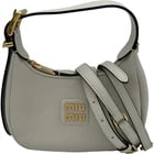 GUCCI BAMBOO TURNLOCK LEATHER SHOULDER BAG: GUCCI Bamboo Turnlock Leather Shoulder Bag Brand: miu miu Type/Style: Handbag Material: Leather Color: white Size: W: 18cm / H: 11cm / D: 5cm Accessories: None Accessories Notice: When purchasing