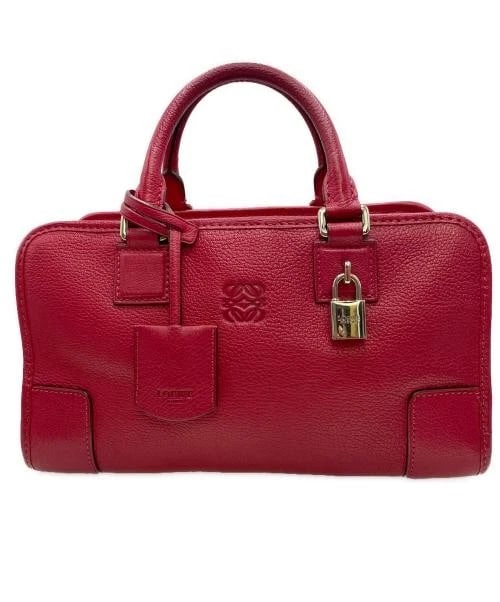 LOEWE AMAZONA: LOEWE Amazona Brand: LOEWE Type/Style: Handbag Material: Leather Color: Shocking Pink Size: H:16.0cm / W:28.5cm / D:13.5cm Accessories: None Accessories Notice: When purchasing pre-owned goods,