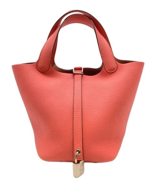 HERMES PICOTIN LOCK PM CLEMENCE LEATHER, ROSE AZALEE (1 of 6)