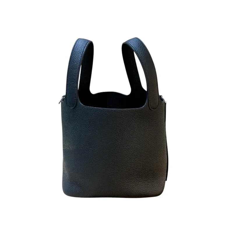 HERMES PICOTIN LOCK PM BLACK SHW TAURILLON LEATHER: HERMES Picotin Lock PM Black SHW Taurillon Leather Brand: HERMES Type/Style: Handbag Material: Taurillon Color: Black / SV Hardware Size: W: 17.5cm / H: 18cm / D: 13cm Accessories: None Accessories