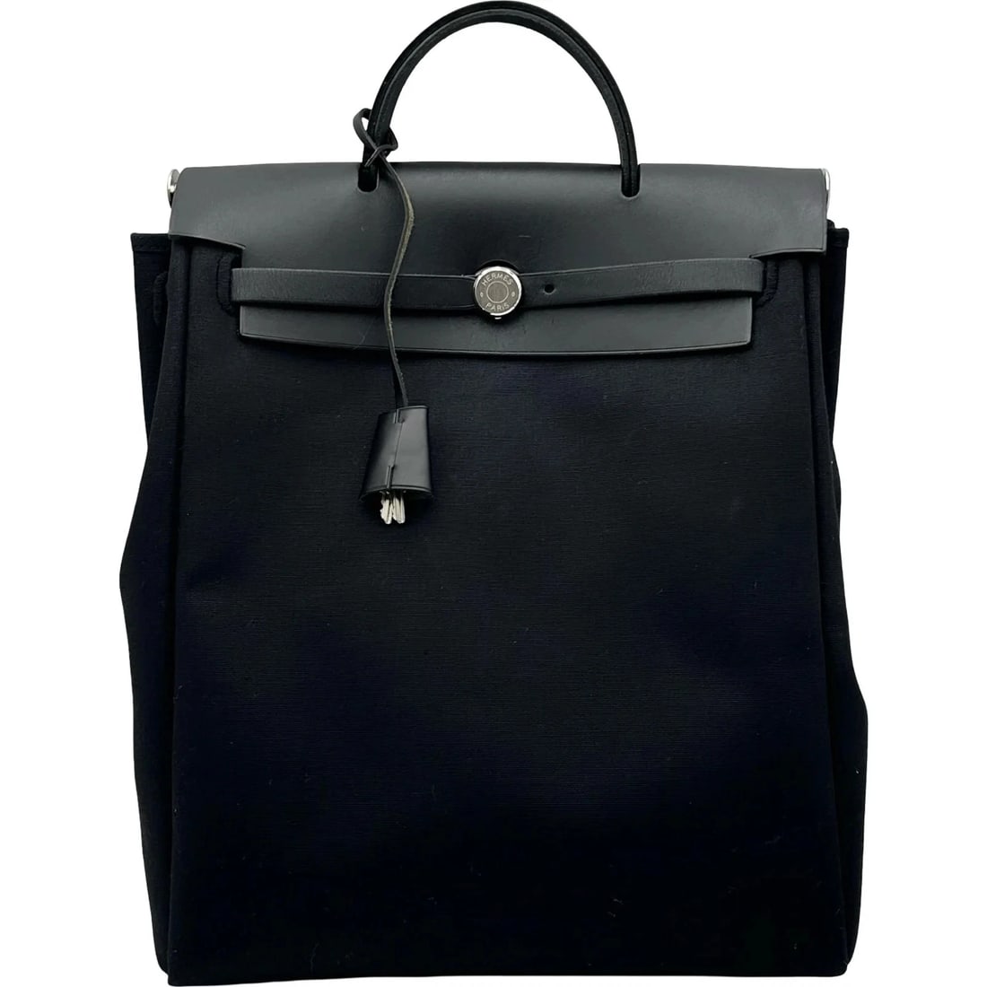 HERMES ADO BACKPACK BLACK MATTE SHW TOILE: HERMES Ado Backpack Black Matte SHW Toile Brand: HERMES Type/Style: Handbag Material: Toile Color: Black Matte / SV Hardware Size: W: 28cm / H: 36cm / D: 13cm Accessories: None Accessories