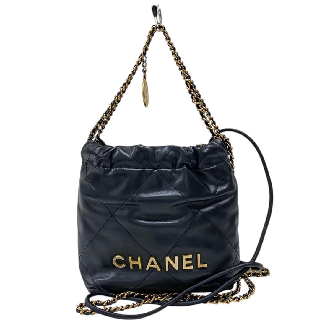 CHANEL MINI BAG BLACK GHW SHINY CALFSKIN SHOULDER BAG: CHANEL Mini Bag Black GHW Shiny Calfskin Shoulder Bag Brand: CHANEL Type/Style: Handbag Material: Shiny Calf Color: Black / GD Hardware Size: W: 18cm / H: 19cm / D: 6cm Accessories: None A