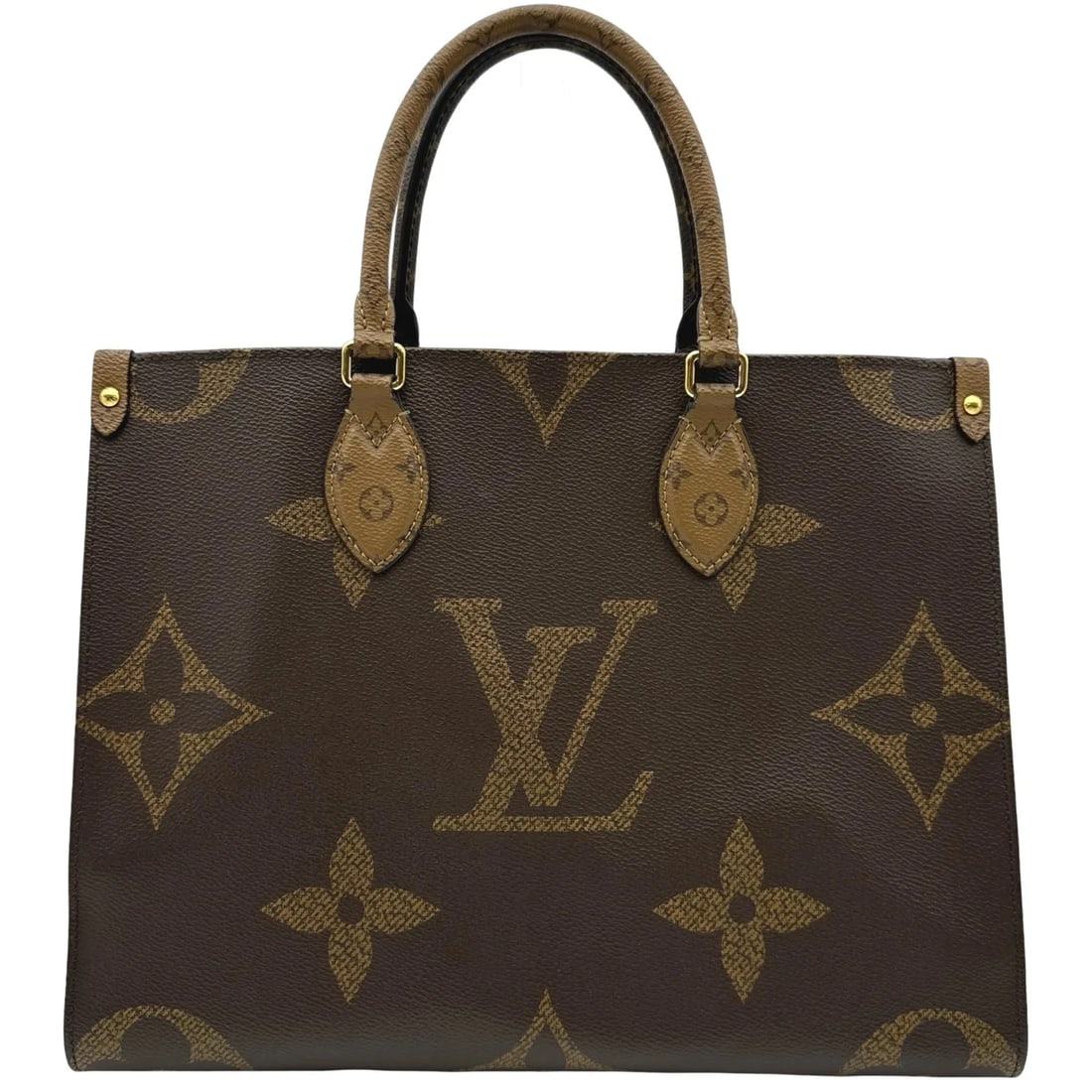 LOUIS VUITTON MM BROWN GIANT REVERSE MONOGRAM TOTE: LOUIS VUITTON MM Brown Giant Reverse Monogram Tote Brand: LOUIS VUITTON Type/Style: Handbag Material: Giant Reverse Color: brown Size: W: 34.5cm / H: 27cm / D: 15cm Accessories: None Accessories
