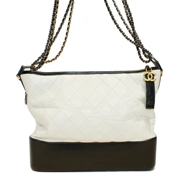 CHANEL GABRIELLE DE CHANEL LARGE CHAIN BAG AGED CALFSKIN GOLD: Chanel Gabrielle de Chanel Large Chain Bag Aged Calfskin Gold Brand: Chanel Type/Style: Handbag Material: Aged Calfskin Color: White Size: W:30cm ? H:26cm ? D:9.5cm Accessories: None Accessories