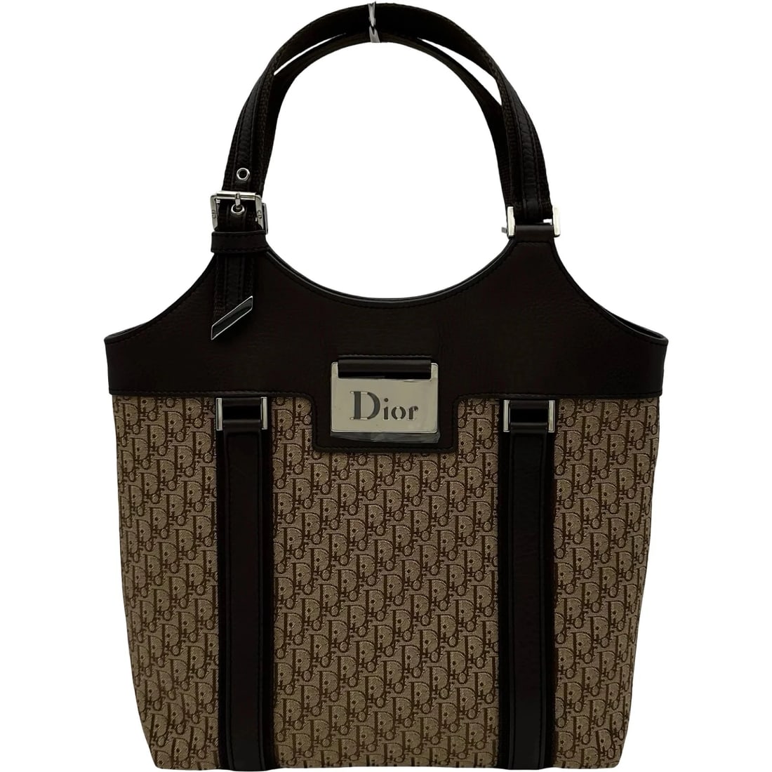 CHRISTIAN DIOR BROWN CANVAS SHOULDER BAG: Christian Dior Brown Canvas Shoulder Bag Brand: Christian Dior Type/Style: Handbag Material: Canvas Color: brown Size: W: 31.5cm / H: 30cm / D: 10.5cm Accessories: None Accessories Notice: When