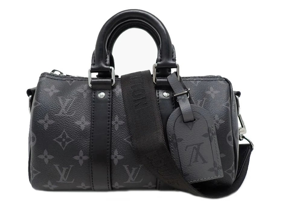 LOUIS VUITTON MONOGRAM ECLIPSE KEEPALL BANDOULI?RE 25 (1 of 6)