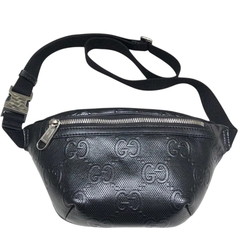 GUCCI GG BAG BLACK GG EMBOSSED BODY BAG: GUCCI GG Bag Black GG Embossed Body Bag Brand: GUCCI Type/Style: Handbag Material: Gg Embossed Leather Color: black Size: W: 23cm / H: 13cm / D: 5cm Accessories: None Accessories Notice: When
