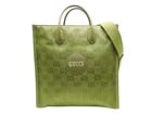 GUCCI GG NYLON LEATHER GREEN 2-WAY TOTE BAG: Gucci GG Nylon Leather Green 2-Way Tote Bag Brand: GUCCI Type/Style: Handbag Material: GG Nylon / Leather Green Color: Green Size: W 36 ? H 37.5 ? G 12.5cm Accessories: None Accessories Notice: When