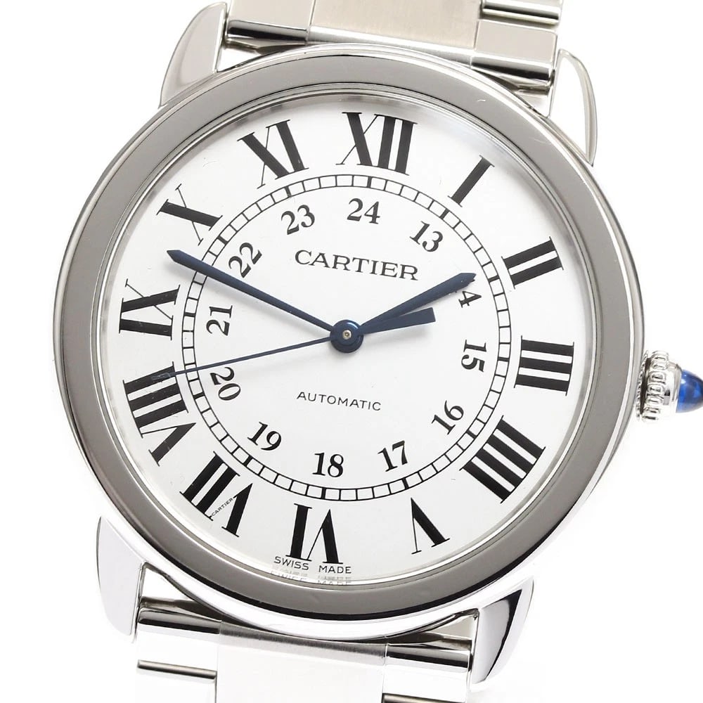 CARTIER RONDE SOLO SILVER AUTOMATIC WATCH: CARTIER Ronde Solo Silver Automatic Watch Brand: CARTIER Type/Style: Wristwatch Material: Band Material Stainless Steel, Case Material Stainless Steel / Stainless Steel Color: Band Color Silver, Dial 