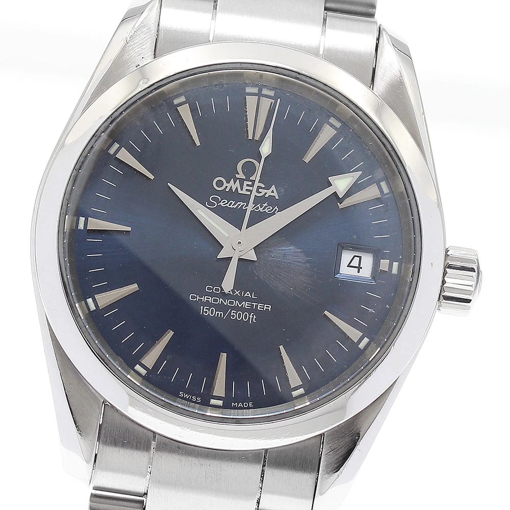 OMEGA SEAMASTER AQUA TERRA DATE NAVY DIAL AUTOMATIC BOY'S WATCH: OMEGA Seamaster Aqua Terra Date Navy Dial Automatic Boy's Watch Brand: OMEGA Type/Style: Wristwatch Material: Band Material Stainless Steel, Case Material Stainless Steel / Stainless Steel Color: