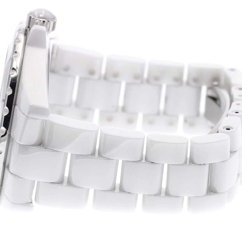 CHANEL WHITE CERAMIC WHITE DIAL AUTOMATIC WATCH - 3