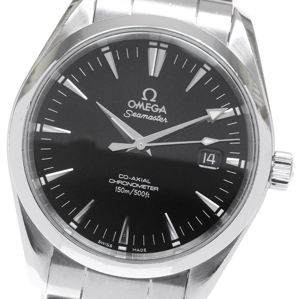 OMEGA SEAMASTER AQUA TERRA COAXIAL BLACK DIAL AUTOMATIC MEN'S, WATCH: OMEGA Seamaster Aqua Terra Coaxial black Dial Automatic Men's, Watch Brand: OMEGA Type/Style: Wristwatch Material: Band Material Stainless Steel, Case Material Stainless Steel / Stainless Steel