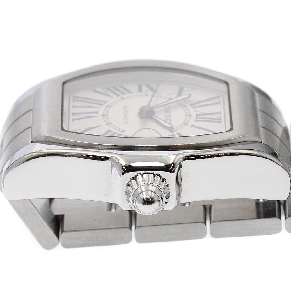 CARTIER ROADSTER DATE SILVER AUTOMATIC WATCH - 3