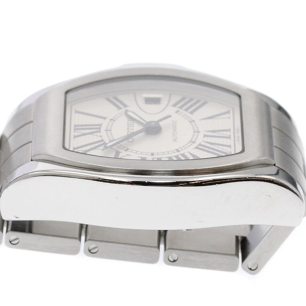 CARTIER ROADSTER DATE SILVER AUTOMATIC WATCH - 4