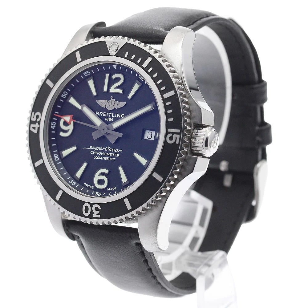 BREITLING SUPER OCEAN DATE BLACK AUTOMATIC WATCH - 2