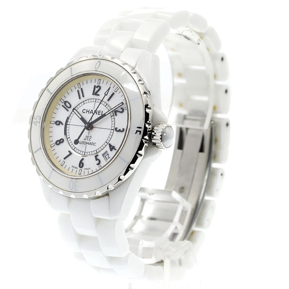 CHANEL J12 WHITE CERAMIC AUTOMATIC WATCH - 2