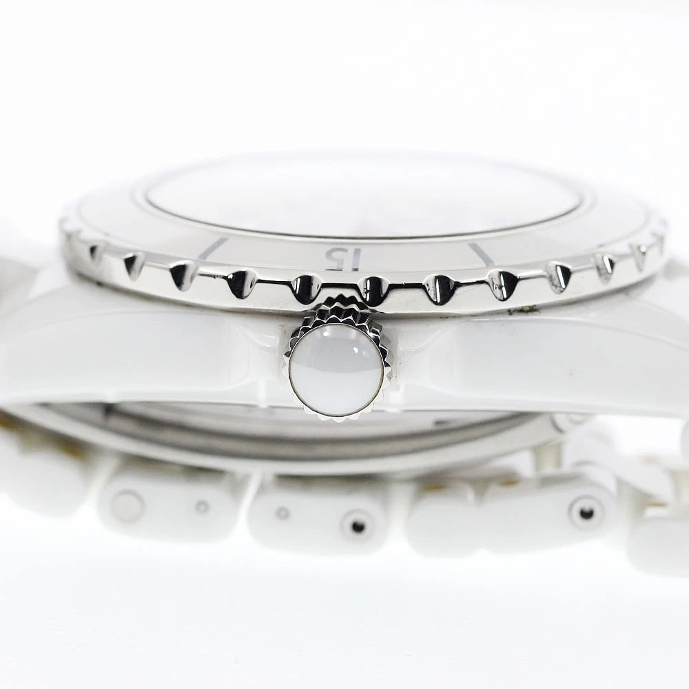 CHANEL J12 WHITE CERAMIC AUTOMATIC WATCH - 3