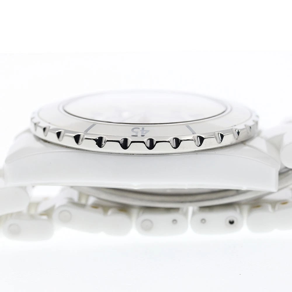 CHANEL J12 WHITE CERAMIC AUTOMATIC WATCH - 4