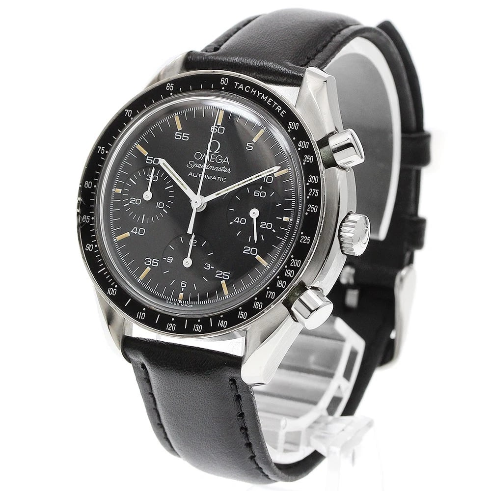 OMEGA SPEEDMASTER CHRONOGRAPH BLACK AUTOMATIC WATCH - 2