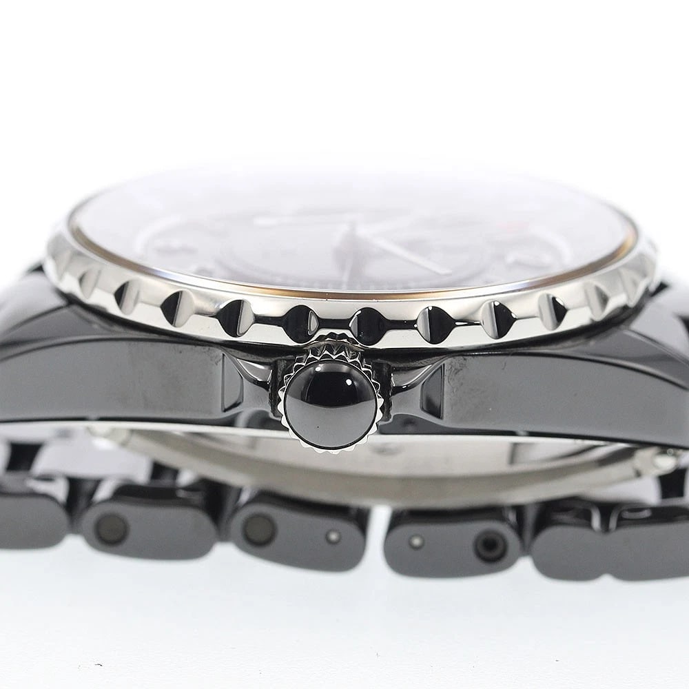 CHANEL BLACK CERAMIC BLACK DIAL AUTOMATIC WATCH - 4