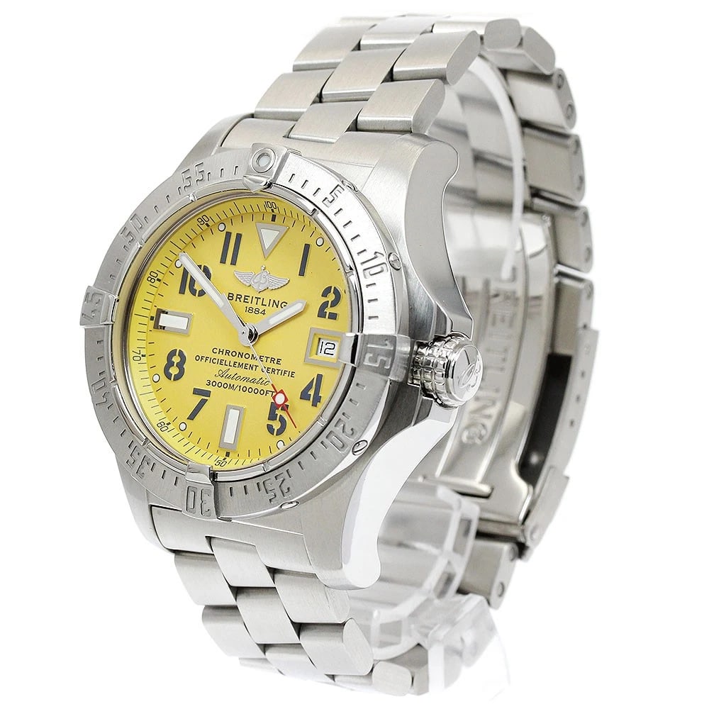 BREITLING AVENGER DATE YELLOW AUTOMATIC WATCH - 2