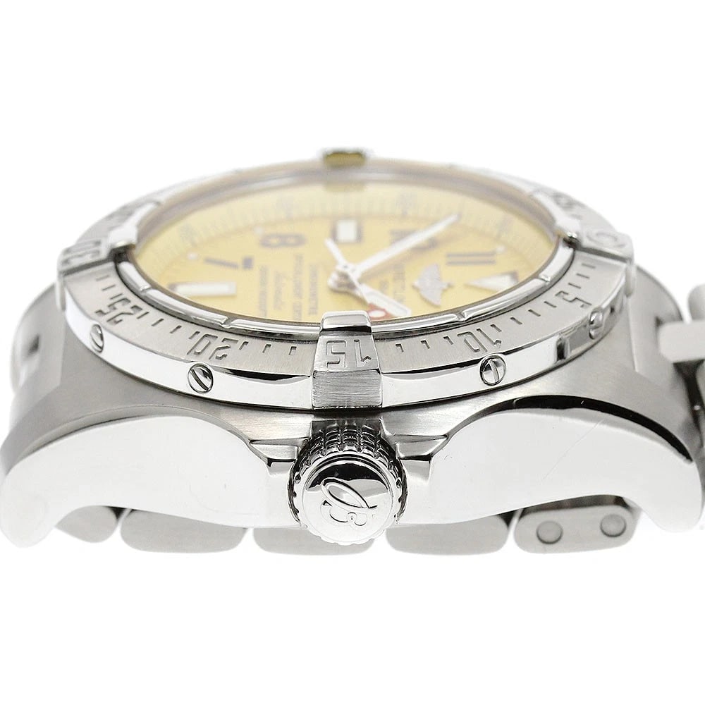 BREITLING AVENGER DATE YELLOW AUTOMATIC WATCH - 4