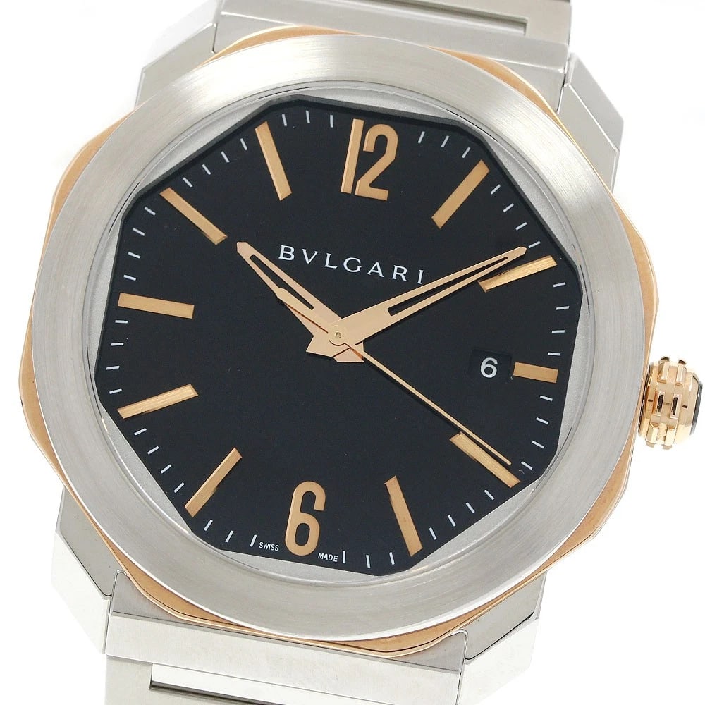BVLGARI OCTO DATE BROWN DIAL AUTOMATIC WATCH: BVLGARI OCTO Date Brown Dial Automatic Watch Brand: BVLGARI Type/Style: Wristwatch Material: Band Material Stainless Steel, Case Material Stainless Steel / Stainless Steel Color: Band Color Silver,