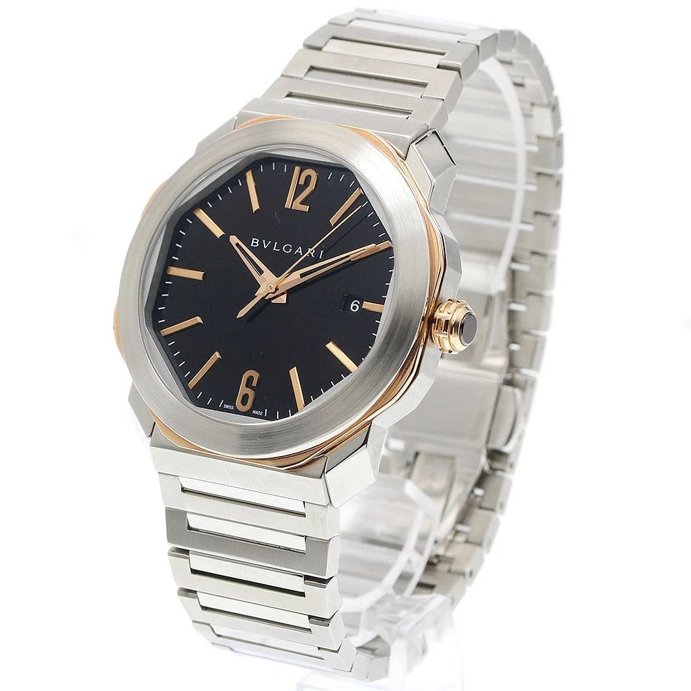 BVLGARI OCTO DATE BROWN DIAL AUTOMATIC WATCH - 2