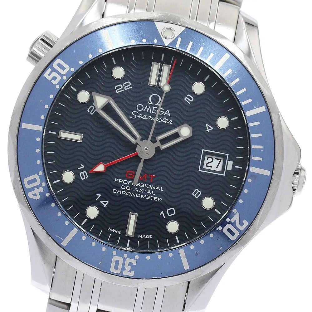 OMEGA SEAMASTER PRO DIVERS DATE GMT AUTOMATIC WATCH: OMEGA Seamaster Pro Divers Date GMT Automatic Watch Brand: OMEGA Type/Style: Wristwatch Material: Band Material Stainless Steel, Case Material stainless Steel /stainless steel Color: Band Color
